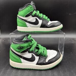 Nike Air Jordan Retro 1 High OG PS Lucky Green Sneakers FD1412-031 Kids Size 12C